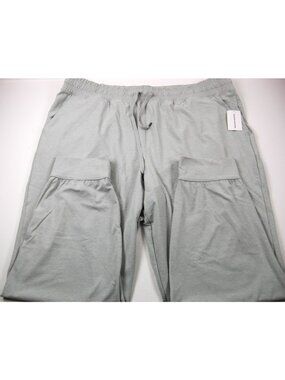 Men's Relaxed-Fit Fleece Joggers Drawstring Sweatpants & Pockets Gray Size XXL